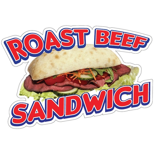 Roast Beef SandwichConcession Stand Food Truck Sticker, 24" x 10", D-DC-24 Roast Beef Sandwich19